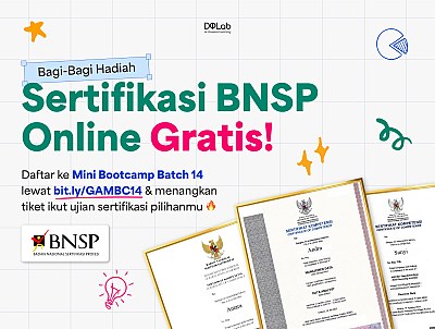 Giveaway Spesial Mini Bootcamp Batch 14: Sertifikasi BNSP Online GRATIS!
