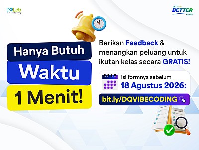 Berikan Feedback untuk Program Baru DQLab - Data Analytics with Vibe Coding Training